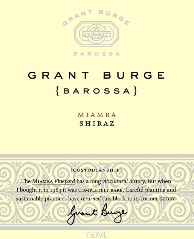 Grant Burge Miamba Shiraz 2014 Front Label