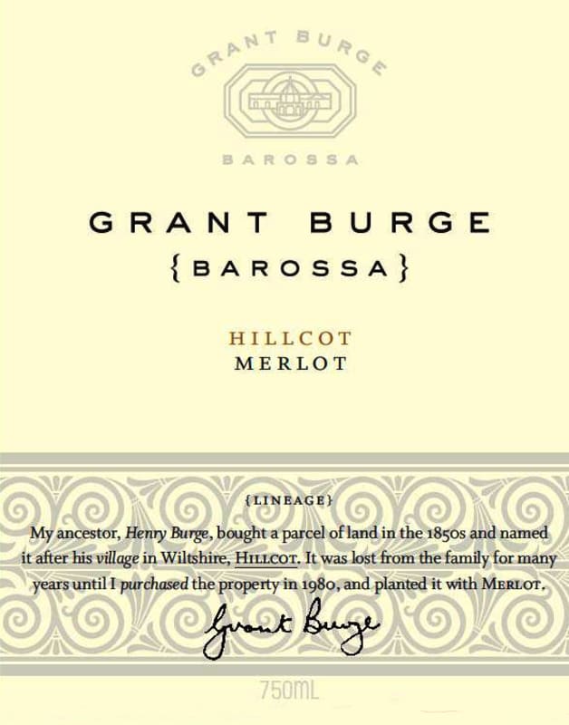 Grant Burge Hillcot Merlot 2011 Front Label
