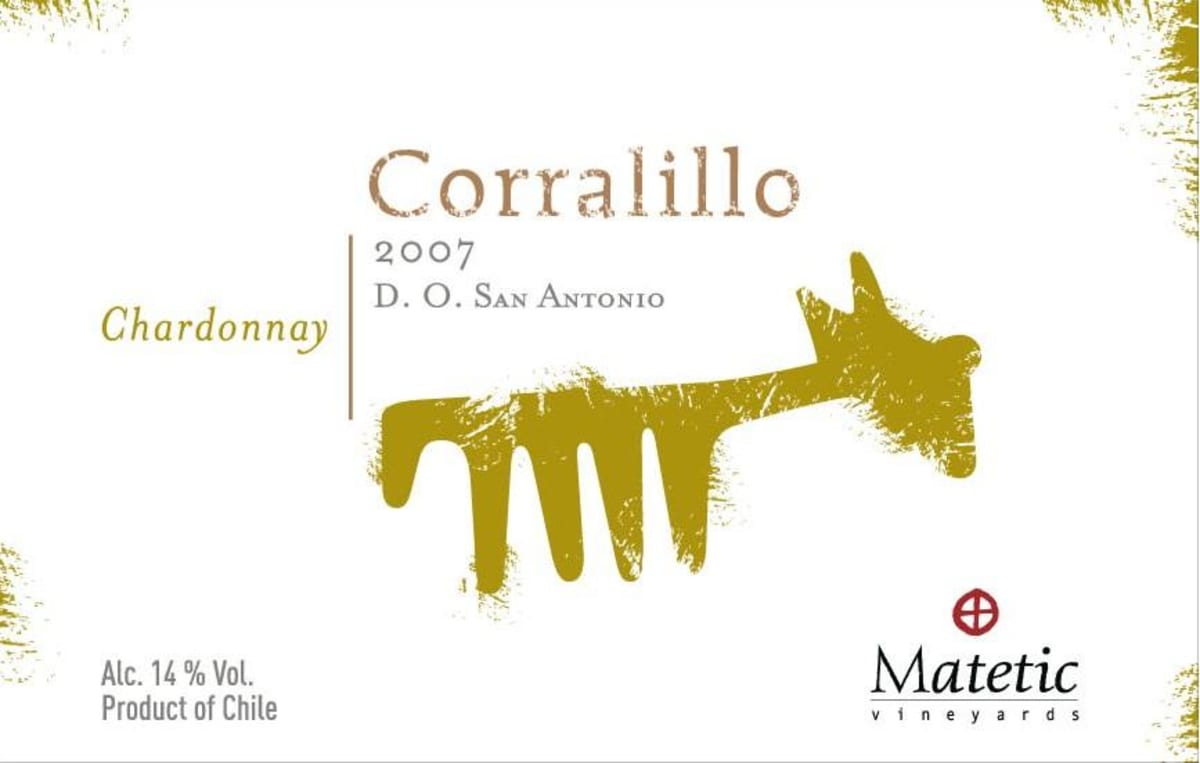 Matetic Corralillo Chardonnay 2007 Front Label