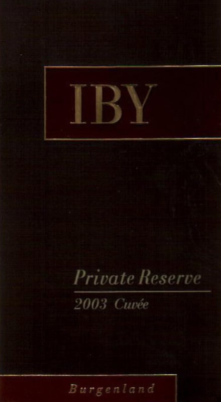 Rotweingut IBY Mittelburgenland Cuvee Private Reserve 2003 Front Label