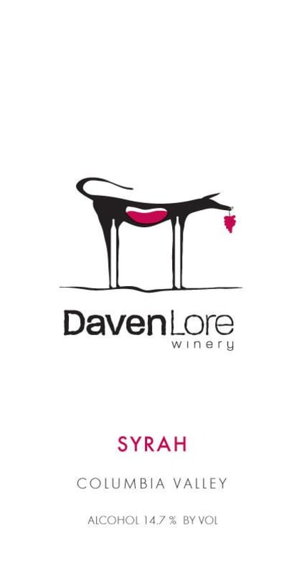 Daven Lore Winery Syrah 2012 Front Label
