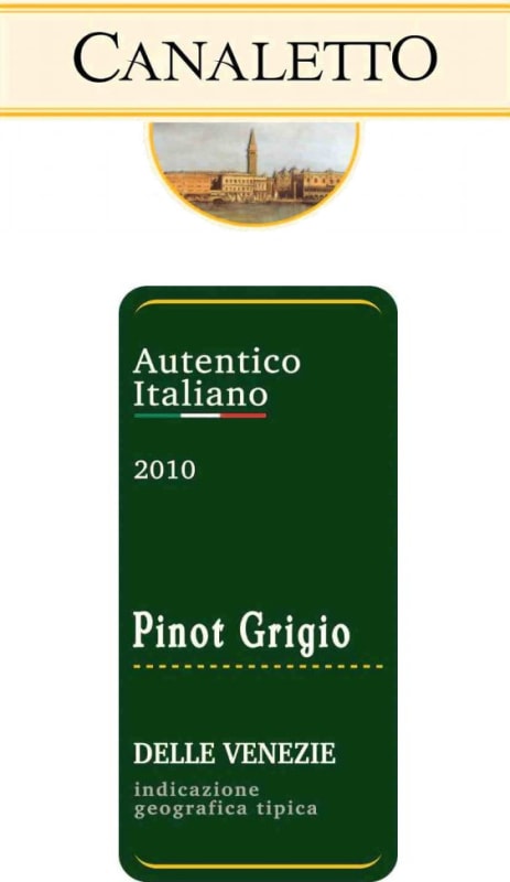 Canaletto Delle Venezie Pinot Grigio 2010 Front Label