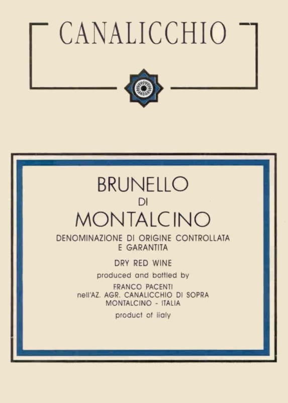 Canalicchio di Sopra Brunello di Montalcino 2008 Front Label