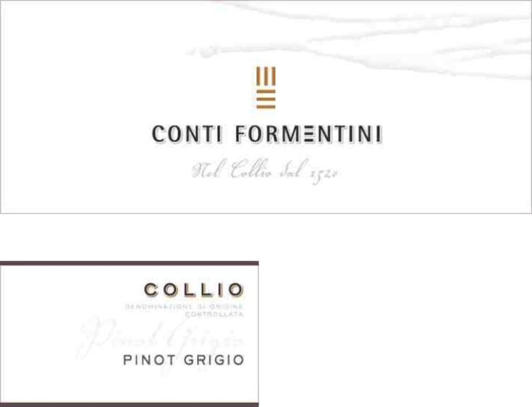 Formentini Pinot Grigio 2014 Front Label