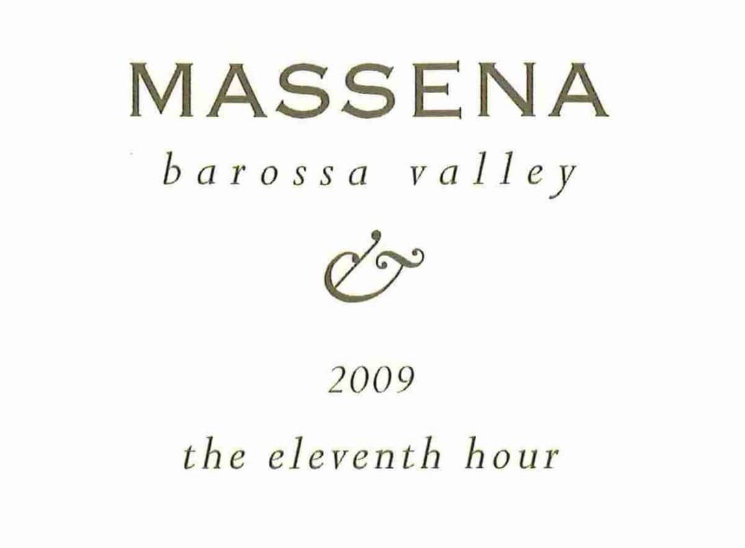 Massena The Eleventh Hour Shiraz 2009 Front Label