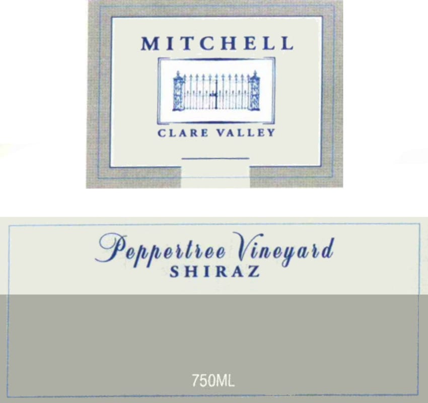Mitchell Peppertree Vineyard Shiraz 2007 Front Label