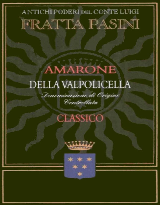 Fratta Pasini Amarone della Valpolicella Classico 2002 Front Label