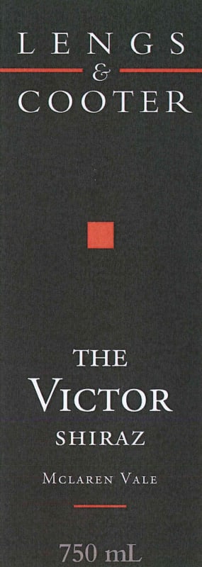 Lengs and Cooter Shiraz The Victor 2008 Front Label