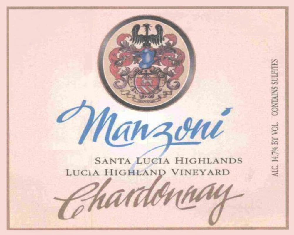 Manzoni Estate Vineyards Chardonnay 2007 Front Label