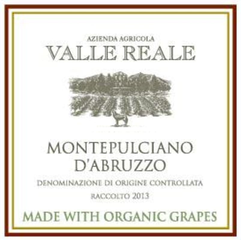 Valle Reale Montepulciano d'Abruzzo 2013 Front Label