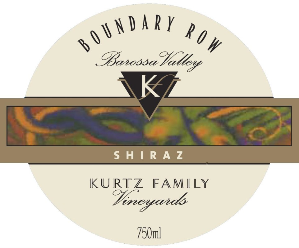Kurtz Family Vineyards Boundary Row Shiraz 2002 Front Label