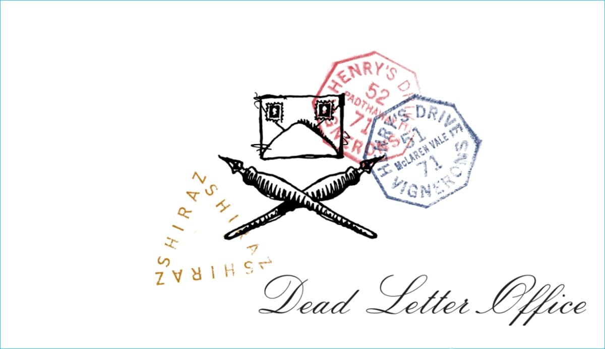 Henry's Drive Dead Letter Office Shiraz 2012 Front Label