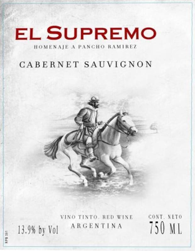 RPB Wines El Supremo Cabernet Sauvignon 2008 Front Label
