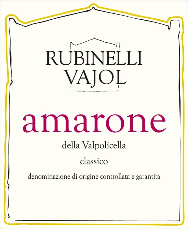 Rubinelli Vajol Amarone della Valpolicella Classico 2009 Front Label