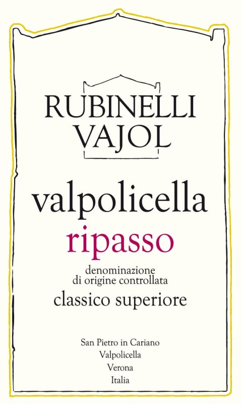 Rubinelli Vajol Valpolicella Ripasso Classico Superiore 2009 Front Label