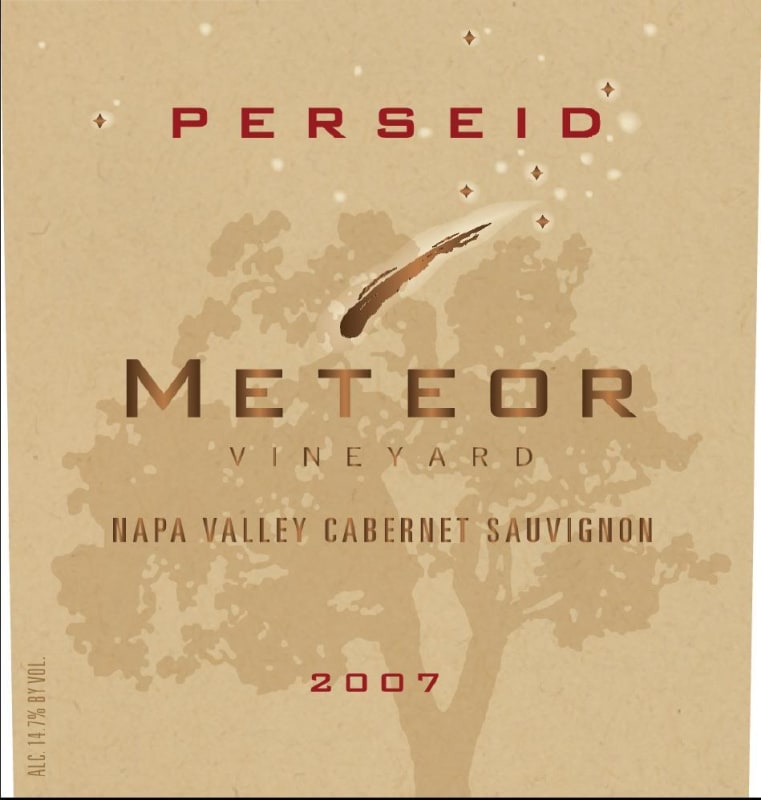 Meteor Vineyard Perseid Cabernet Sauvignon 2007 Front Label