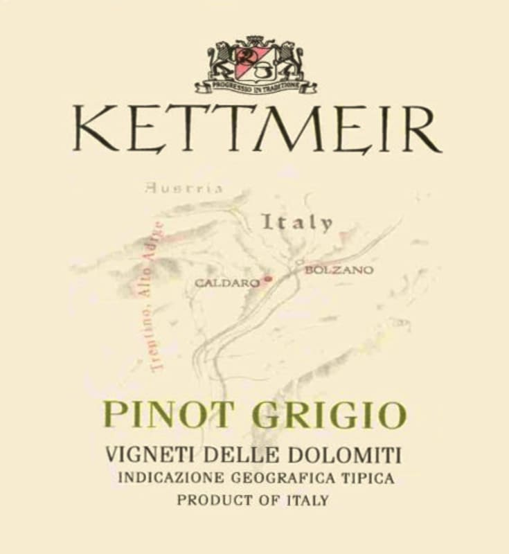 Kettmeir Pinot Grigio 2004 Front Label