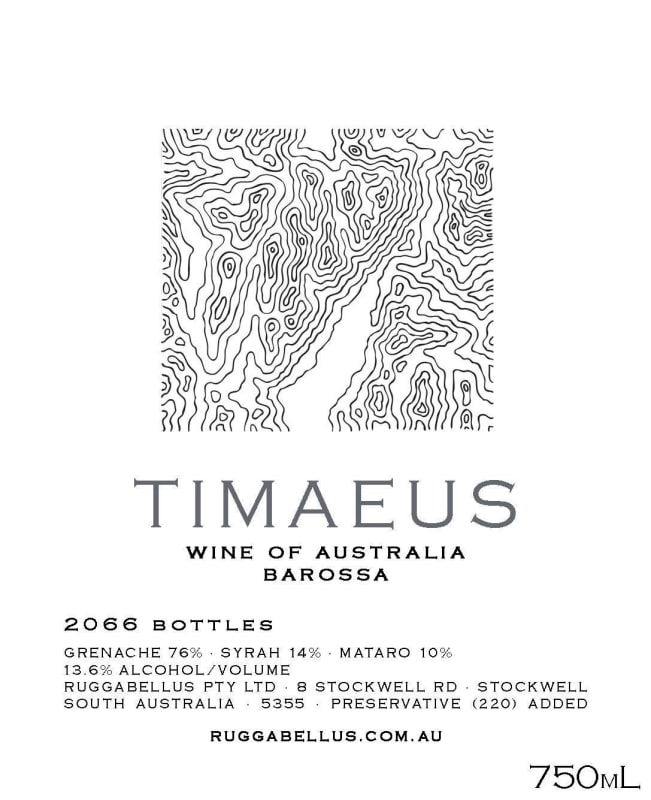 Ruggabellus Timaeus 2014 Front Label