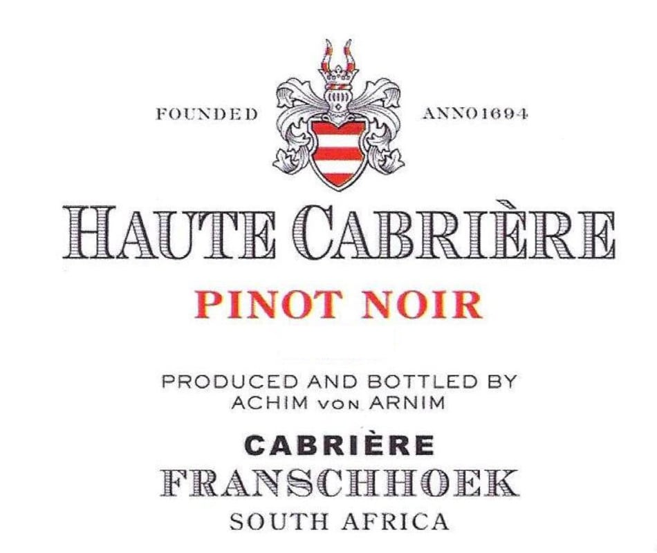 Cabriere Franschhoek Pinot Noir 2010 Front Label