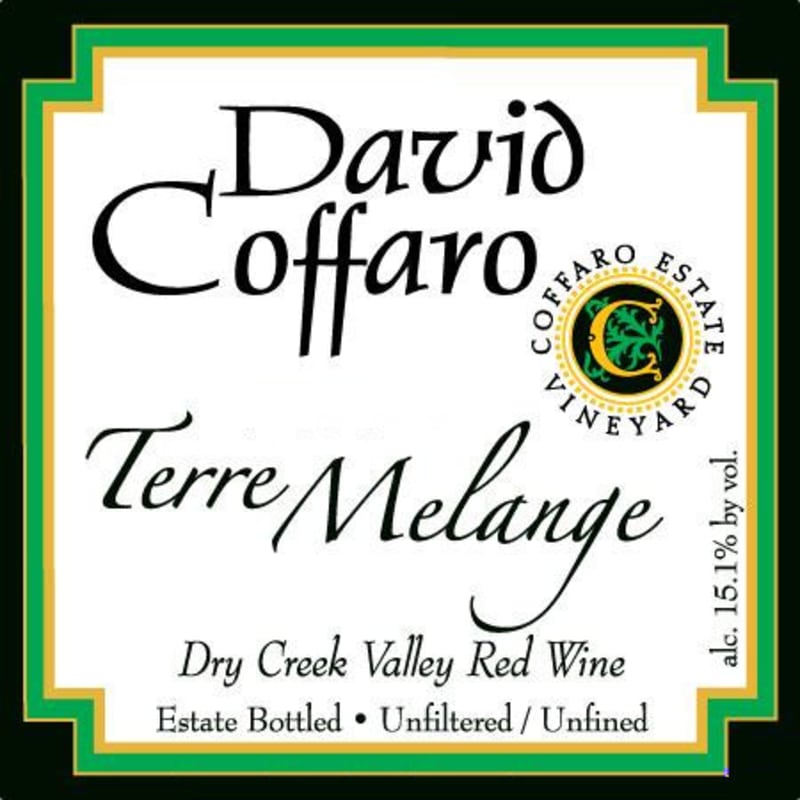 David Coffaro Estate Vineyard Terre Melange 2015 Front Label