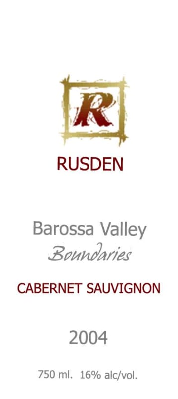 Rusden Boundaries Cabernet Sauvignon 2004 Front Label