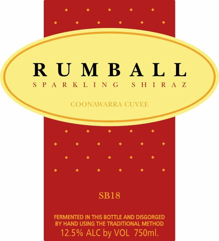 Rumball Sparkling Shiraz 1997 Front Label