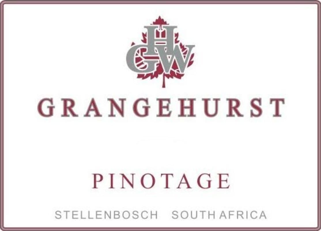 Grangehurst Stellenbosch Pinotage 2005 Front Label