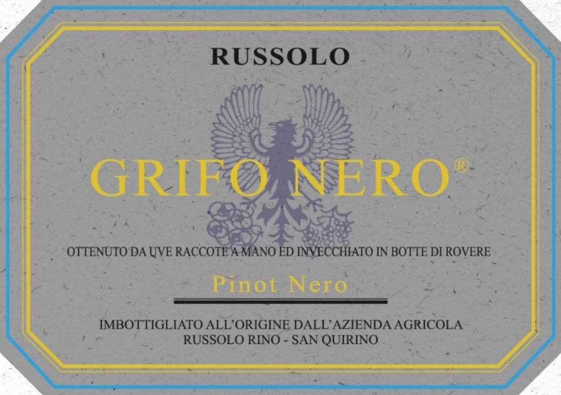 Russolo Venezia Giulia Grifo Nero Pinot Nero 2012 Front Label