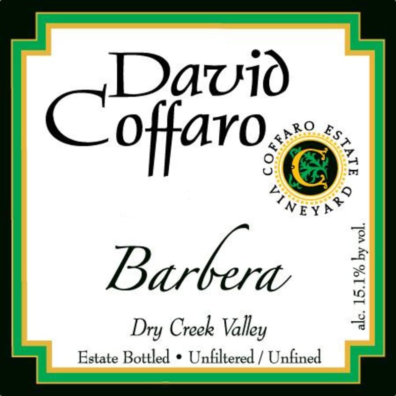 David Coffaro Estate Vineyard Barbera 2013 Front Label