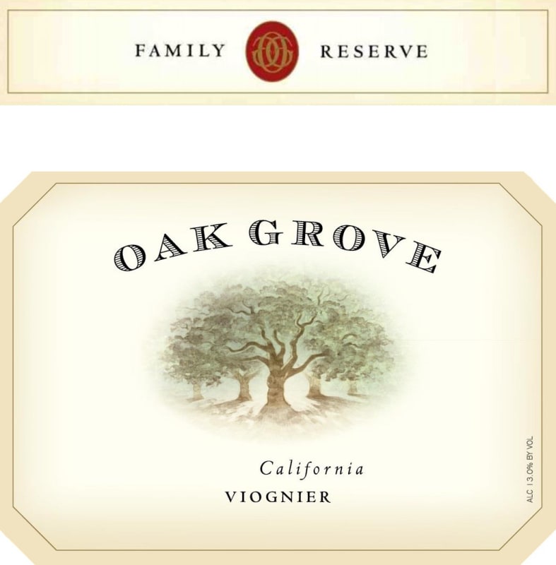 Oak Grove Reserve Viognier 2014 Front Label