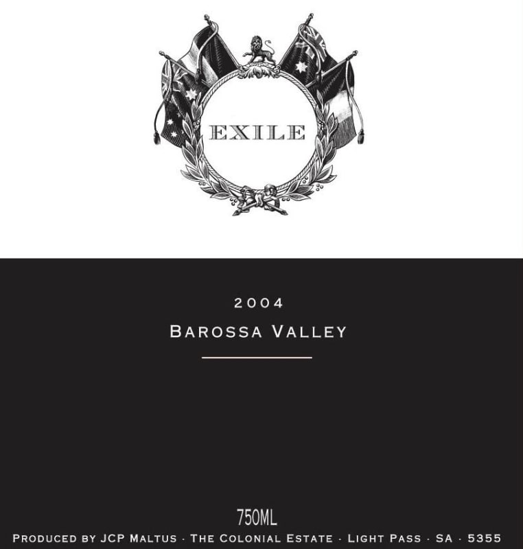 The Colonial Estate Exile Shiraz 2004 Front Label