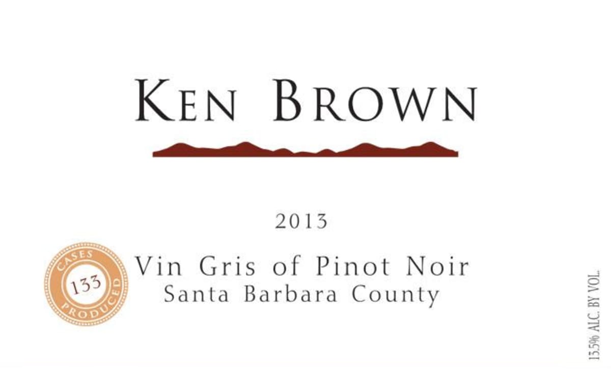 Ken Brown Vin Gris of Pinot Noir 2013 Front Label