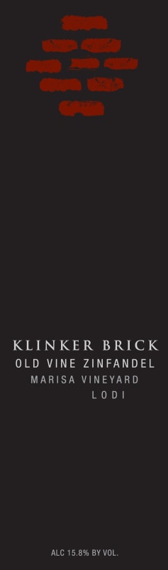 Klinker Brick Marisa Vineyard Old Vine Zinfandel 2011 Front Label