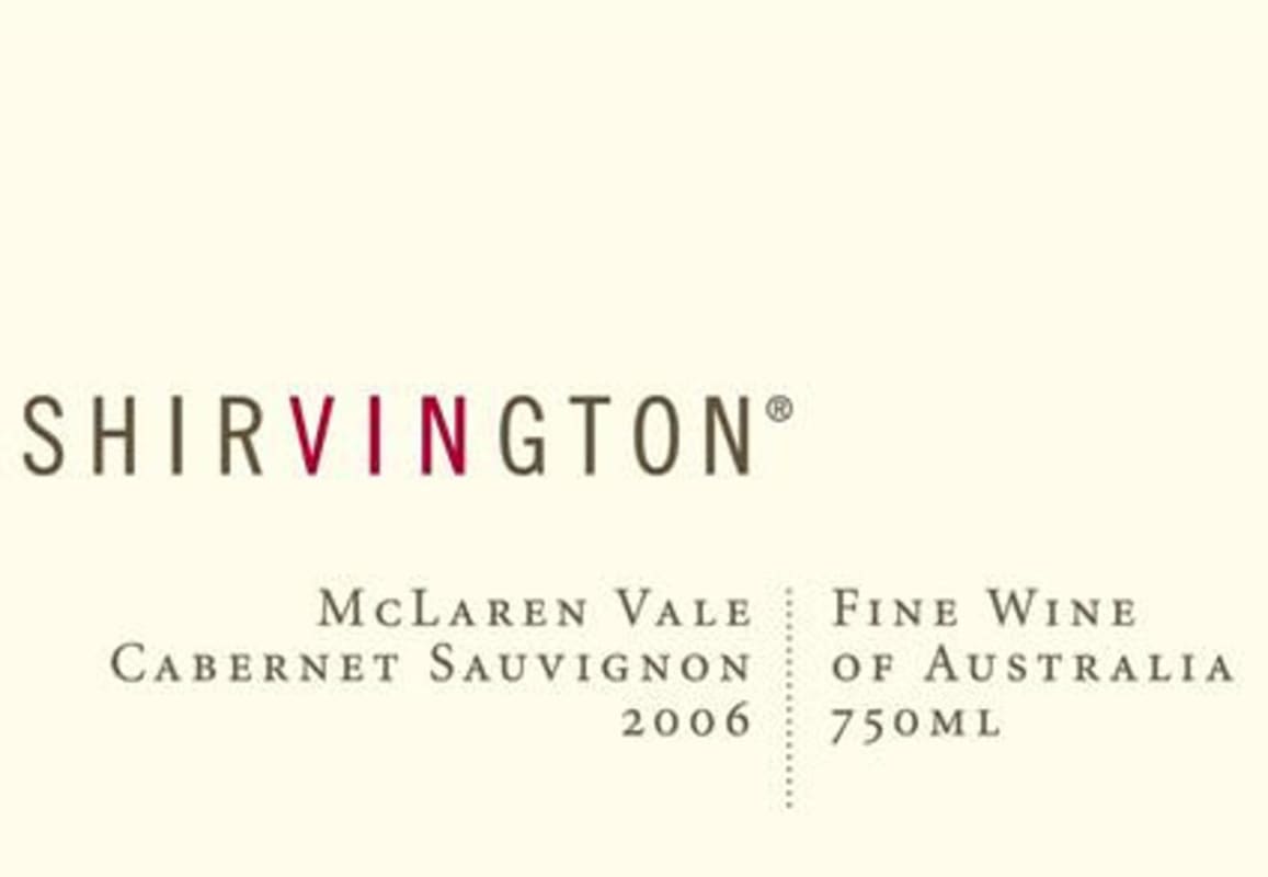 Shirvington Cabernet Sauvignon 2006 Front Label