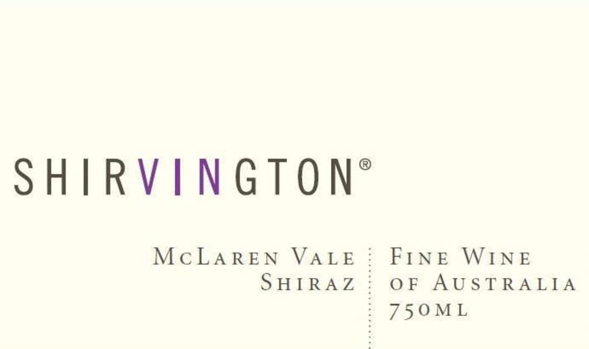 Shirvington Shiraz 2012 Front Label