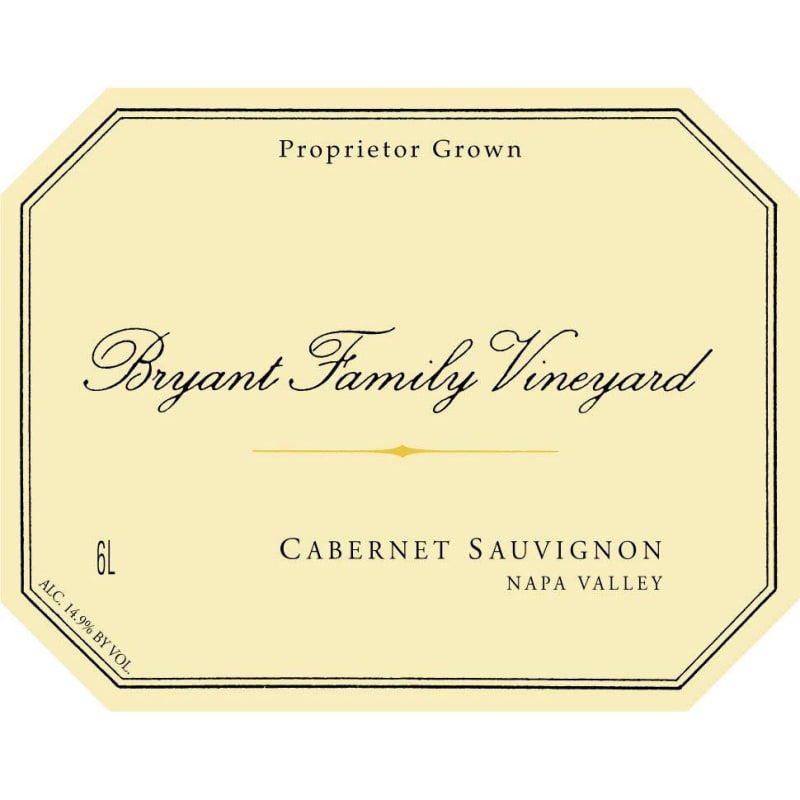 Bryant Family Cabernet Sauvignon 1995 Front Label