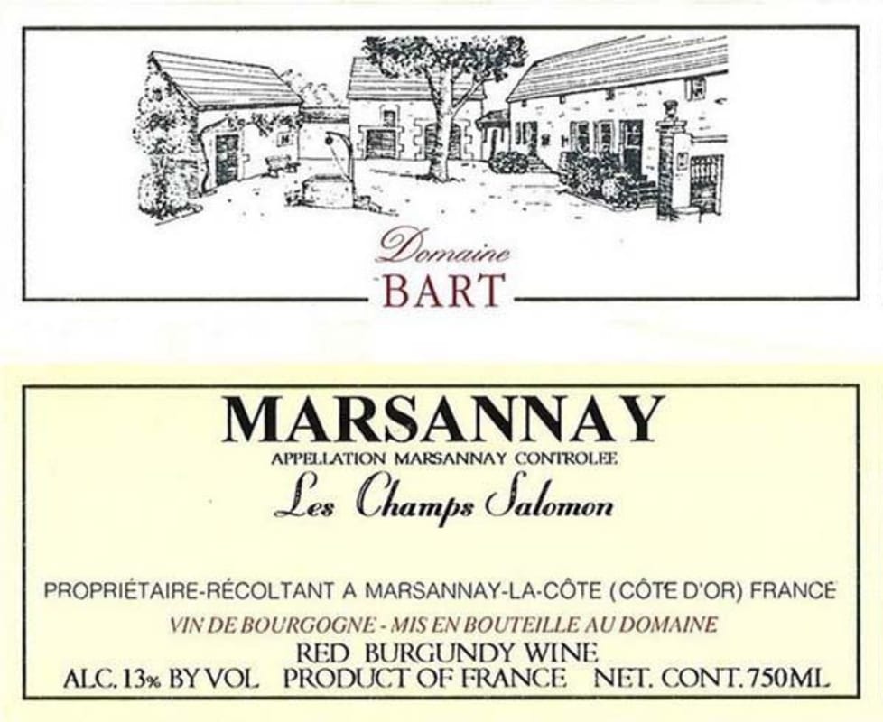Andre Bart Marsannay les Champs Salomon 2013 Front Label