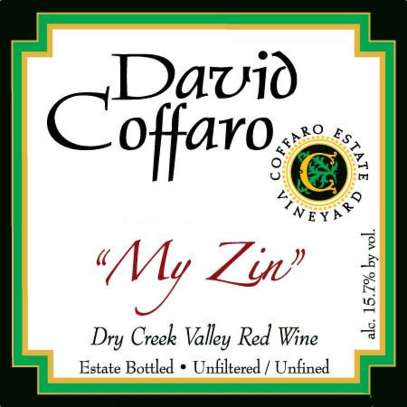 David Coffaro Estate Vineyard My Zin Zinfandel 2015 Front Label