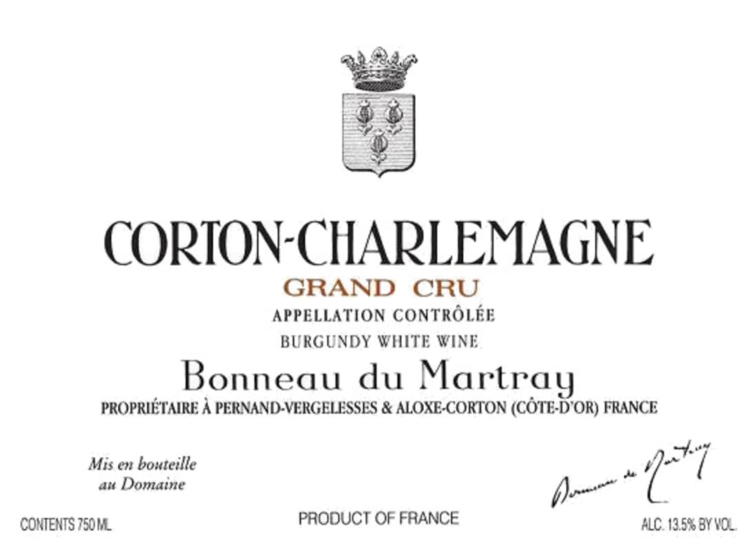 Bonneau du Martray Corton-Charlemagne Grand Cru 2013 Front Label