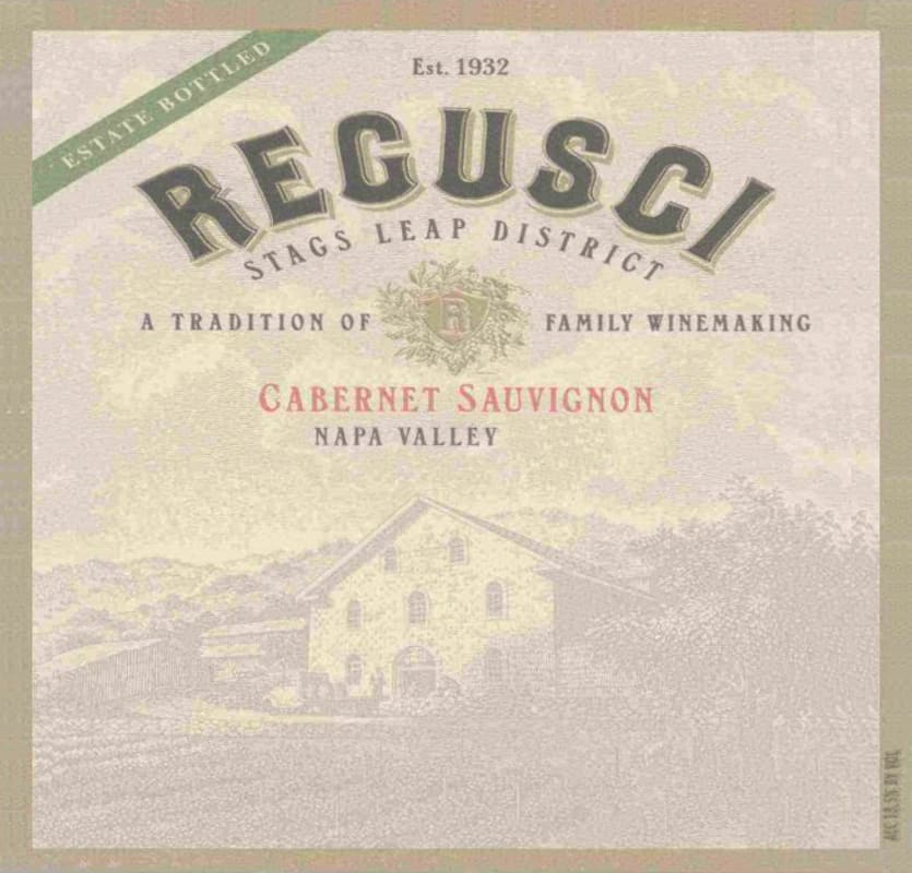 Regusci Winery Stags Leap District Cabernet Sauvignon 2009 Front Label