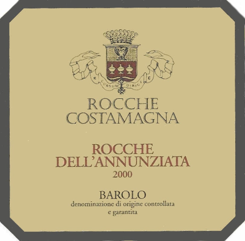 Rocche Costamagna Barolo Rocche dell'Annunziata 2000 Front Label