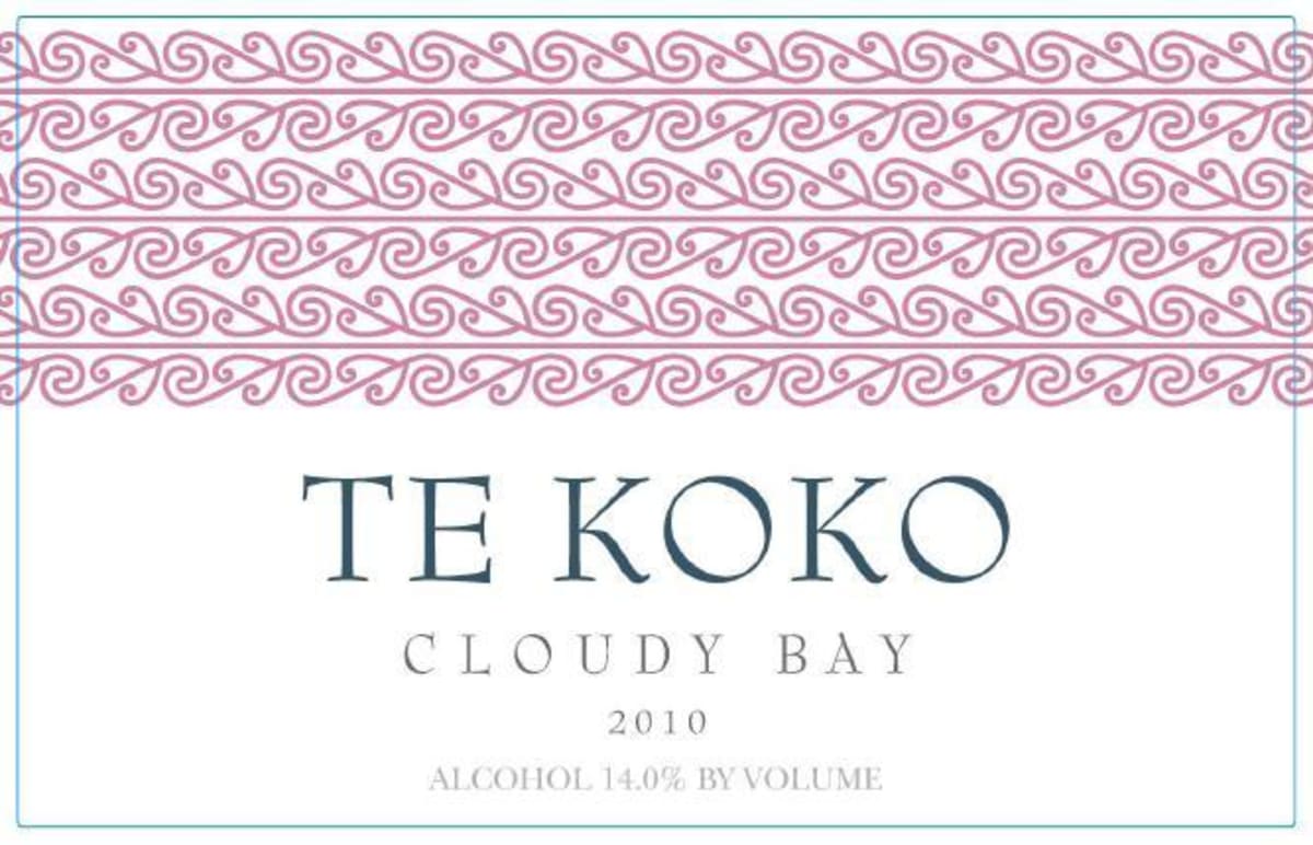 Cloudy Bay Te Koko Sauvignon Blanc 2010 Front Label
