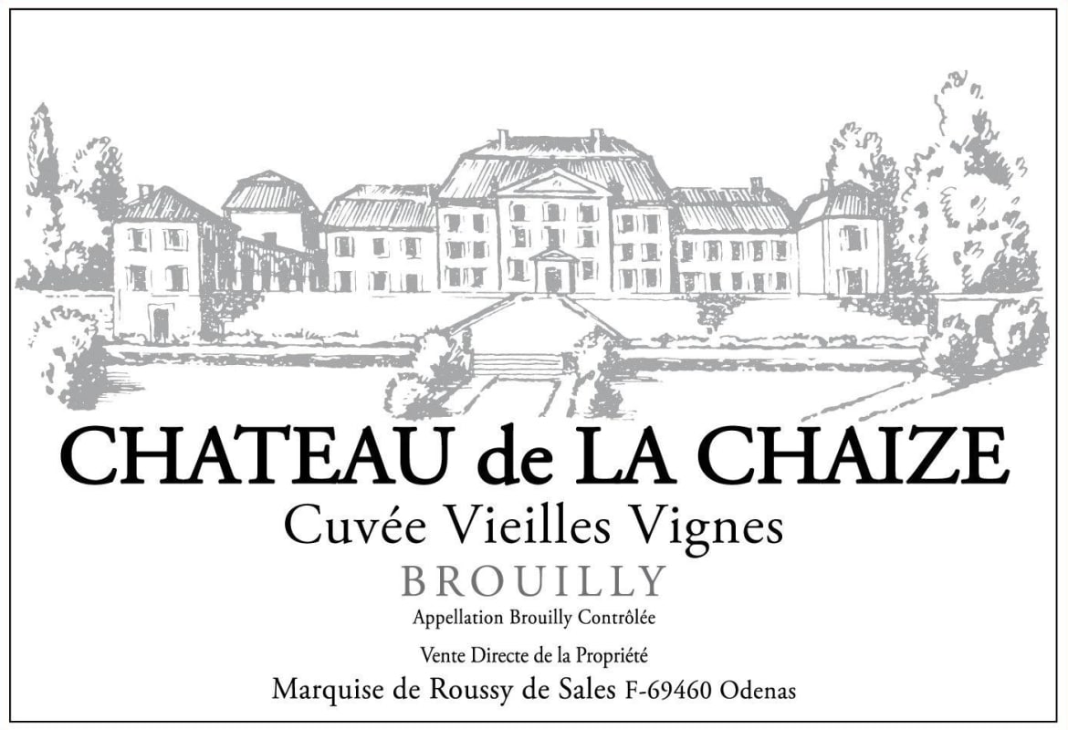 Chateau de la Chaize Vieilles Vignes 2013 Front Label
