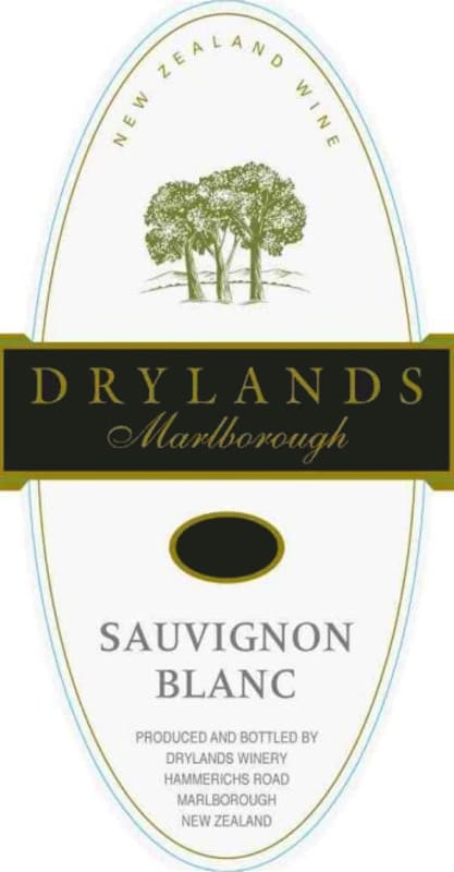 Drylands Marlborough Sauvignon Blanc 2013 Front Label