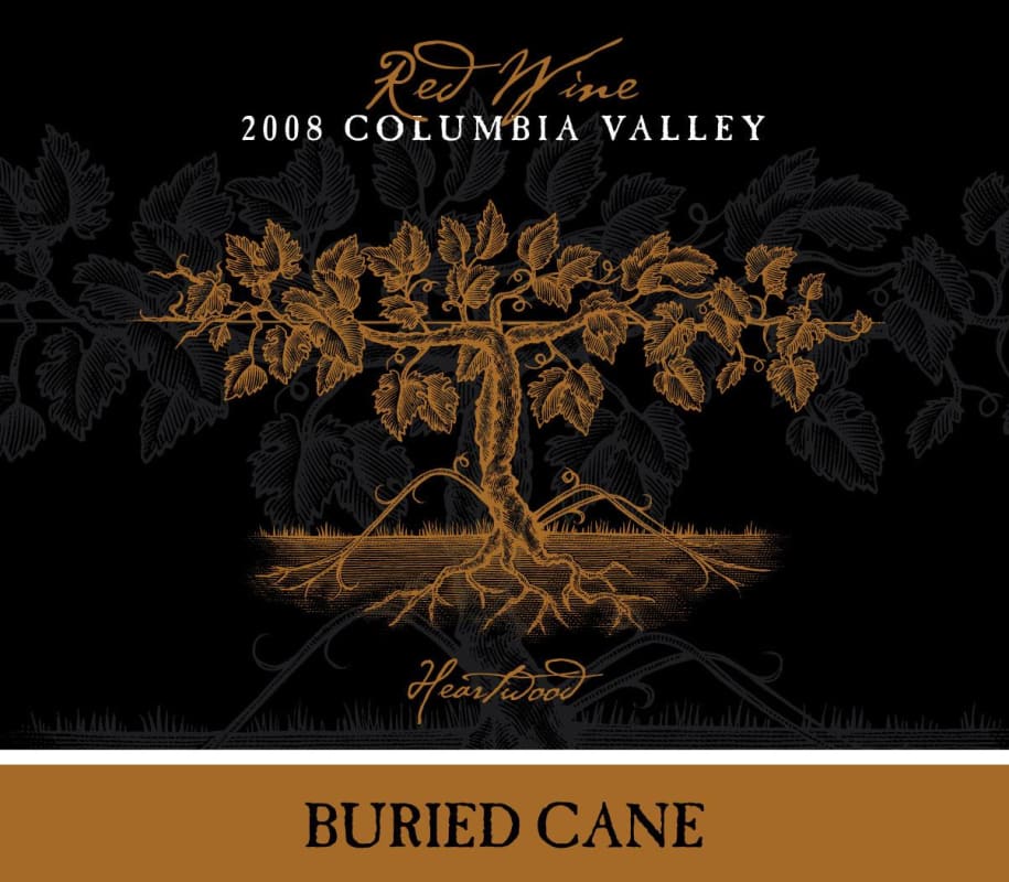 Buried Cane Heartwood Red 2008 Front Label