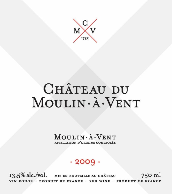 Chateau du Moulin-a-Vent Moulin-a-Vent 2009 Front Label