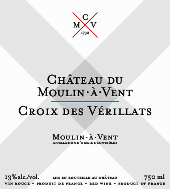 Chateau du Moulin-a-Vent Croix des Verillats 2013 Front Label