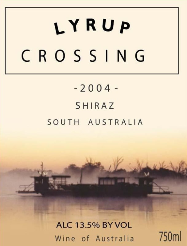 Salena Estate Lyrup Crossing Shiraz 2004 Front Label