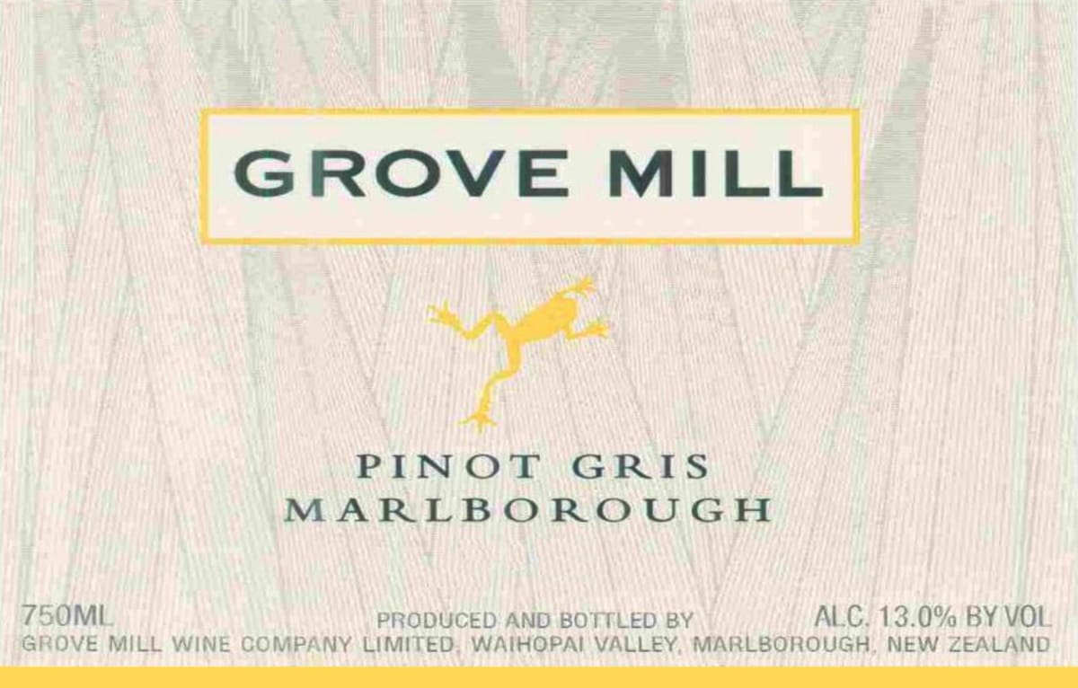 Grove Mill Pinot Gris 2007 Front Label