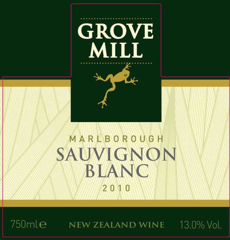 Grove Mill Sauvignon Blanc 2010 Front Label